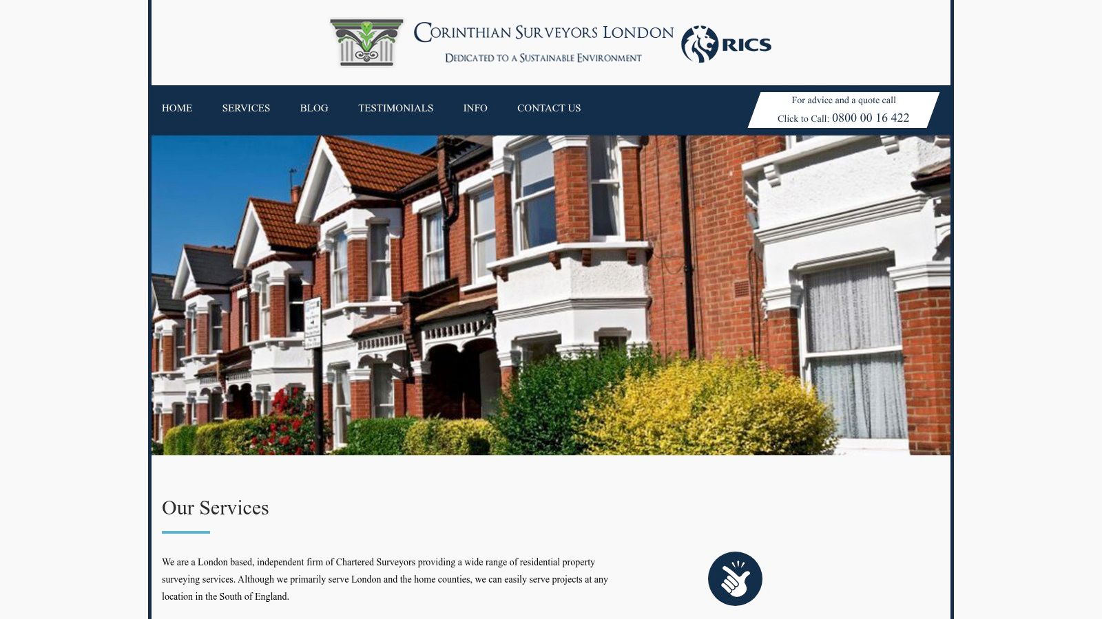 Screenshot from https://www.corinthiansurveyors.co.uk/our-services/